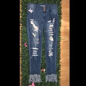 Womens distressed jeans